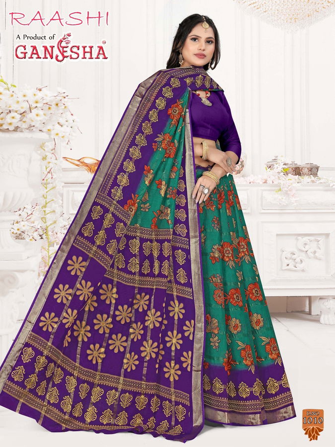 Raashi By Ganehsa 1008-1019 Daily Wear Sarees Catalog